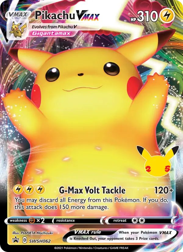 Pikachu VMAX None Pokemon card #SWSH062 from SWSH Black Star Promos