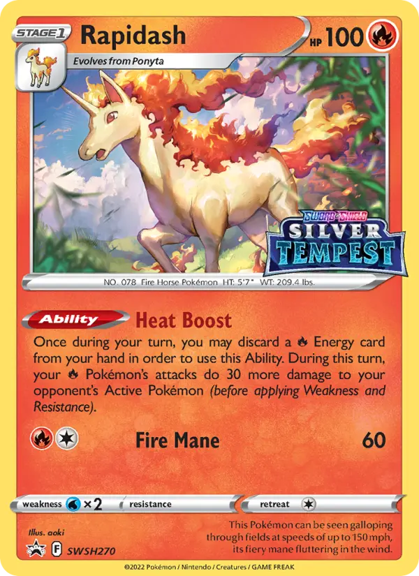 Rapidash None Pokemon card #SWSH270 from SWSH Black Star Promos