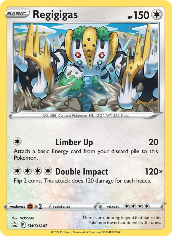 Regigigas None Pokemon card #SWSH247 from SWSH Black Star Promos