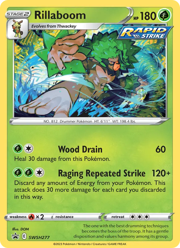 Rillaboom None Pokemon card #SWSH277 from SWSH Black Star Promos