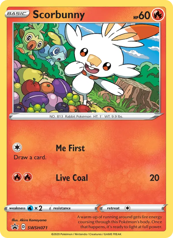 Scorbunny None Pokemon card #SWSH071 from SWSH Black Star Promos