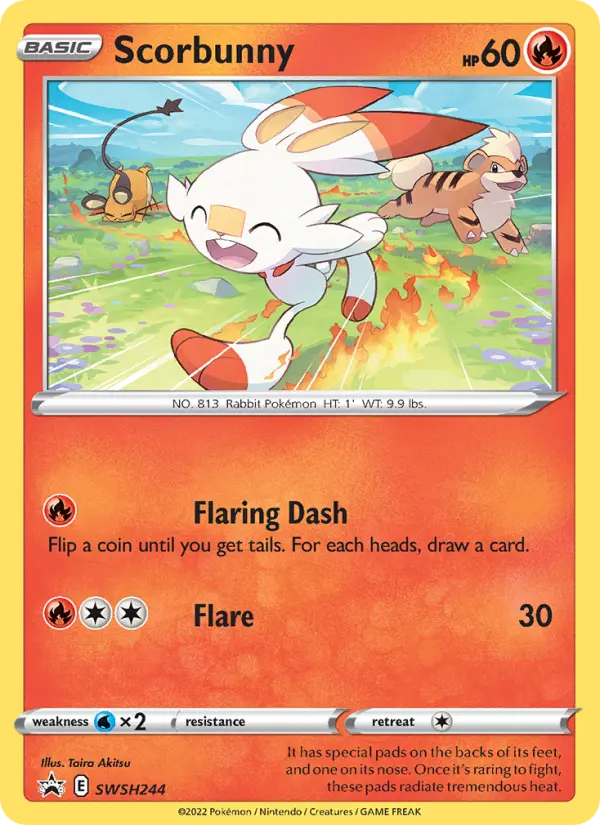 Scorbunny None Pokemon card #SWSH244 from SWSH Black Star Promos