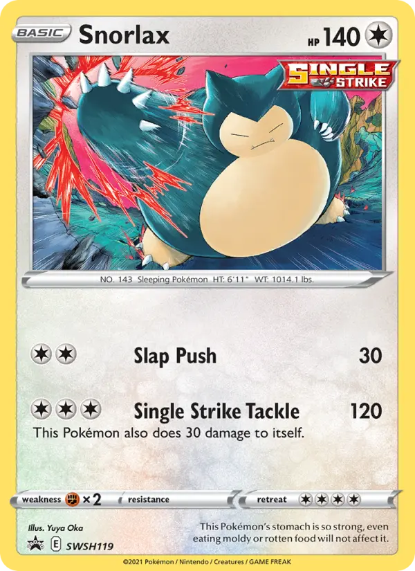Snorlax None Pokemon card #SWSH119 from SWSH Black Star Promos