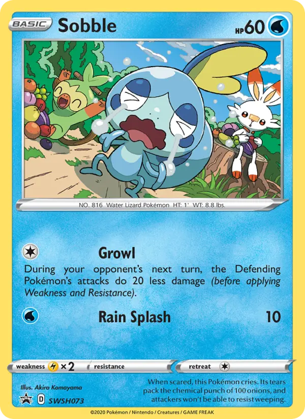 Sobble None Pokemon card #SWSH073 from SWSH Black Star Promos