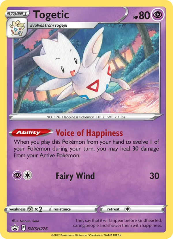 Togetic None Pokemon card #SWSH276 from SWSH Black Star Promos