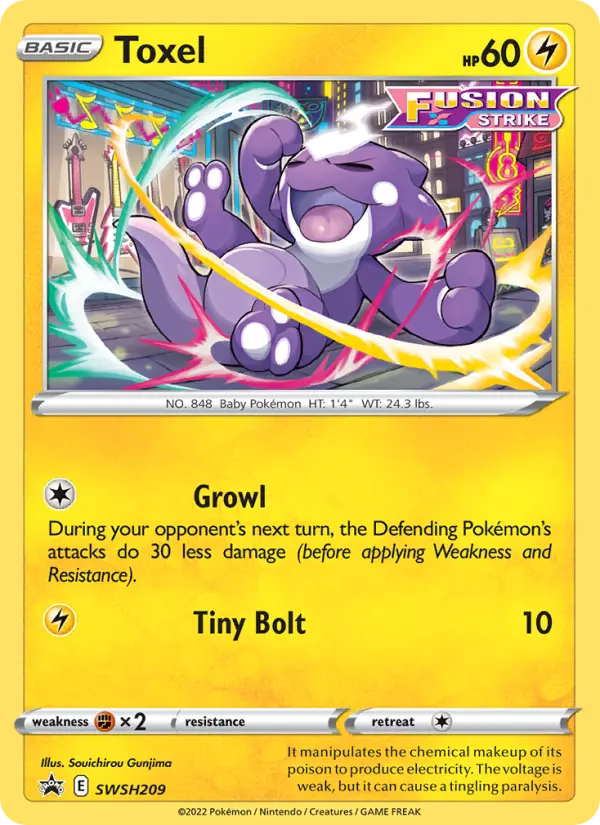 Toxel None Pokemon card #SWSH209 from SWSH Black Star Promos