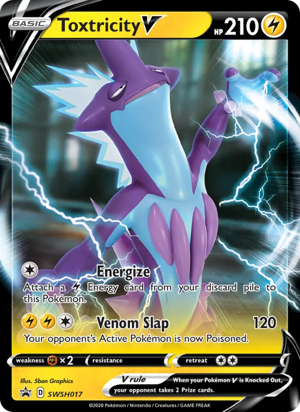 Toxtricity V None Pokemon card #SWSH017 from SWSH Black Star Promos