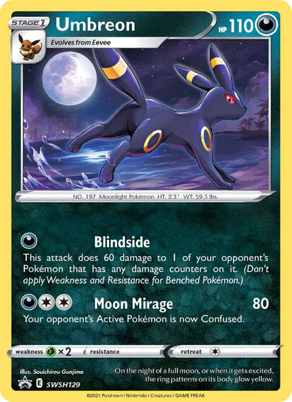 Umbreon None Pokemon card #SWSH129 from SWSH Black Star Promos
