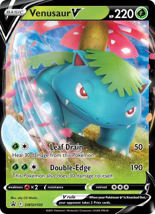 Venusaur V None Pokemon card #SWSH100 from SWSH Black Star Promos