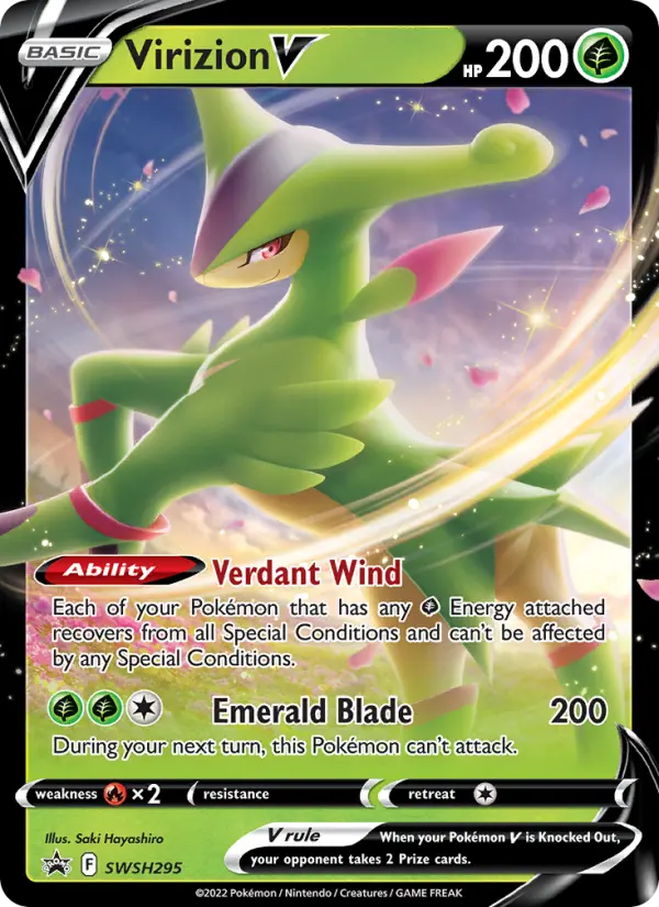 Virizion V None Pokemon card #SWSH295 from SWSH Black Star Promos