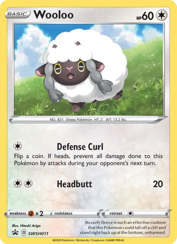 Wooloo None Pokemon card #SWSH011 from SWSH Black Star Promos