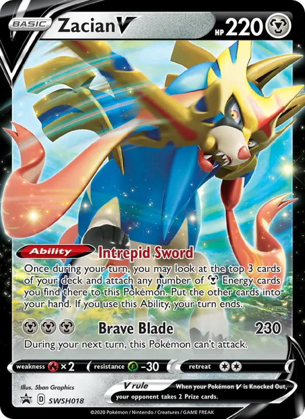 Zacian V None Pokemon card #SWSH018 from SWSH Black Star Promos