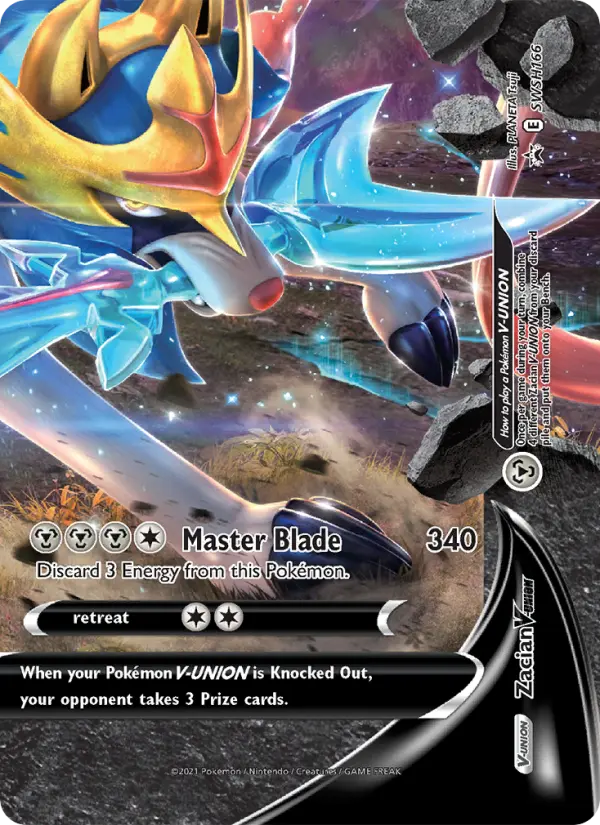 Zacian V-UNION None Pokemon card #SWSH166 from SWSH Black Star Promos