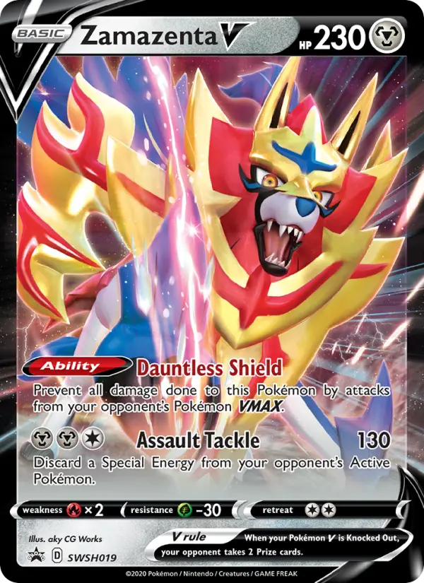 Zamazenta V None Pokemon card #SWSH019 from SWSH Black Star Promos