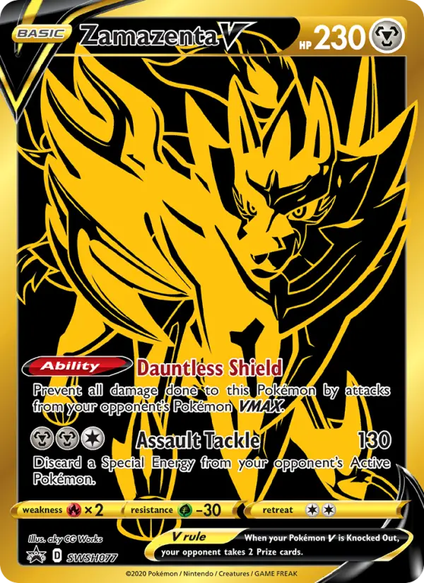 Zamazenta V None Pokemon card #SWSH077 from SWSH Black Star Promos