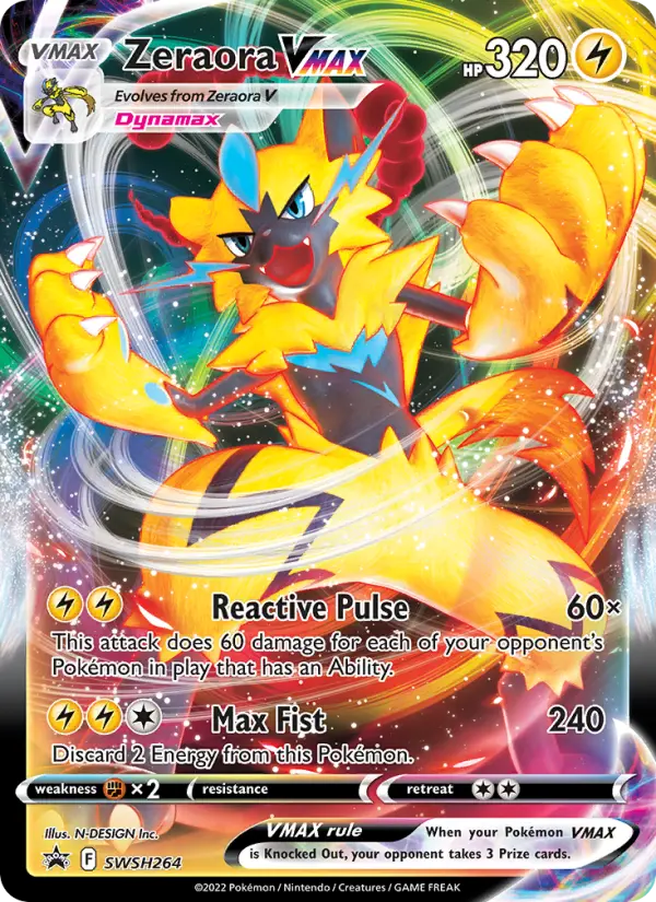 Zeraora VMAX None Pokemon card #SWSH264 from SWSH Black Star Promos