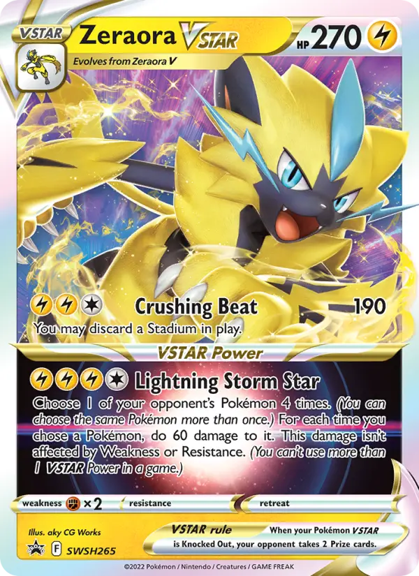 Zeraora VSTAR None Pokemon card #SWSH265 from SWSH Black Star Promos