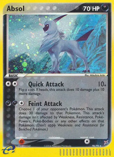 Absol Rare Pokemon card #96 from Team Magma vs Team Aqua