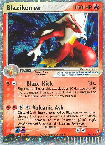 Blaziken ex Rare Pokemon card #89 from Team Magma vs Team Aqua