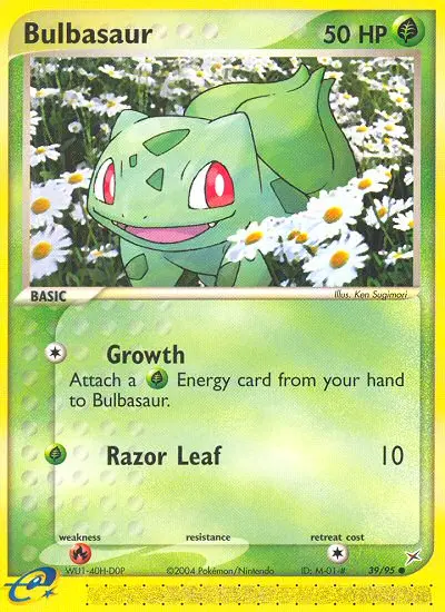 Bulbasaur Common Pokemon card #39 from Team Magma vs Team Aqua