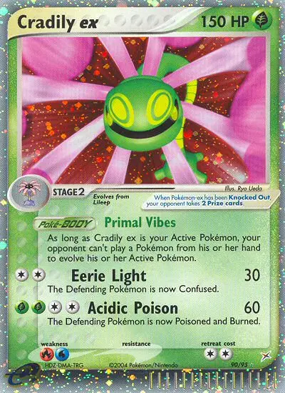 Cradily ex Rare Pokemon card #90 from Team Magma vs Team Aqua
