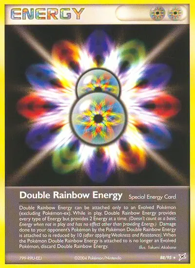 Double Rainbow Energy Rare Pokemon card #88 from Team Magma vs Team Aqua