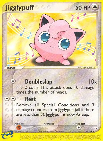 Jigglypuff Common Pokemon card #41 from Team Magma vs Team Aqua