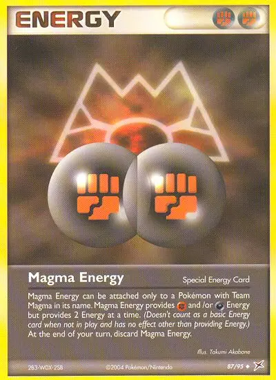 Magma Energy Uncommon Pokemon card #87 from Team Magma vs Team Aqua