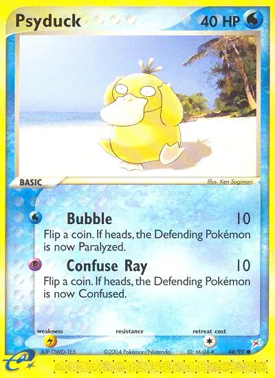 Psyduck Common Pokemon card #44 from Team Magma vs Team Aqua