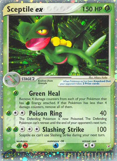 Sceptile ex Rare Pokemon card #93 from Team Magma vs Team Aqua