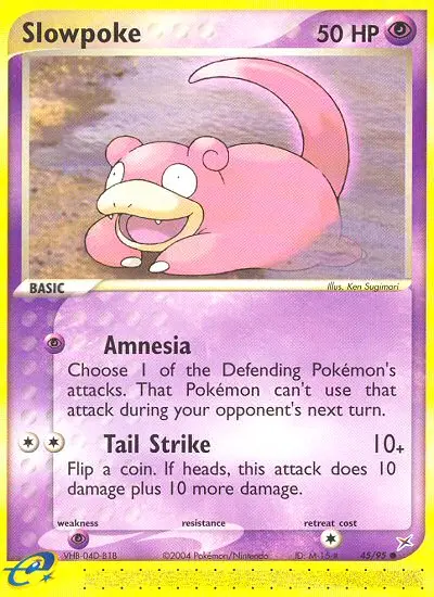Slowpoke Common Pokemon card #45 from Team Magma vs Team Aqua