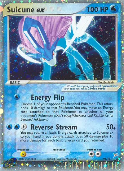 Suicune ex Rare Pokemon card #94 from Team Magma vs Team Aqua