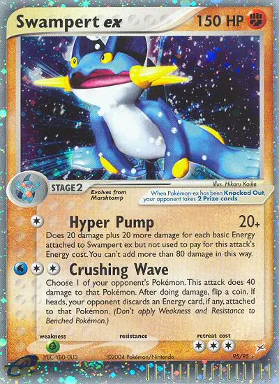Swampert ex Rare Pokemon card #95 from Team Magma vs Team Aqua