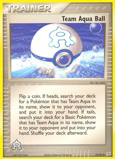 Team Aqua Ball Uncommon Pokemon card #75 from Team Magma vs Team Aqua