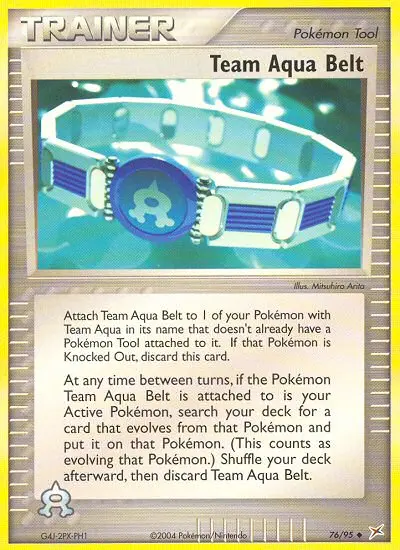 Team Aqua Belt Uncommon Pokemon card #76 from Team Magma vs Team Aqua