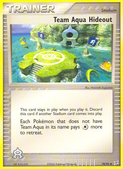 Team Aqua Hideout Uncommon Pokemon card #78 from Team Magma vs Team Aqua
