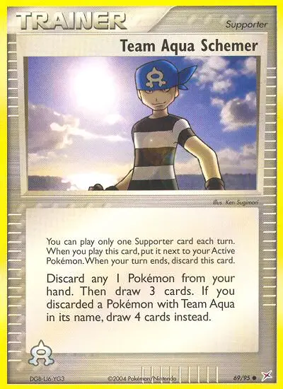 Team Aqua Schemer Common Pokemon card #69 from Team Magma vs Team Aqua