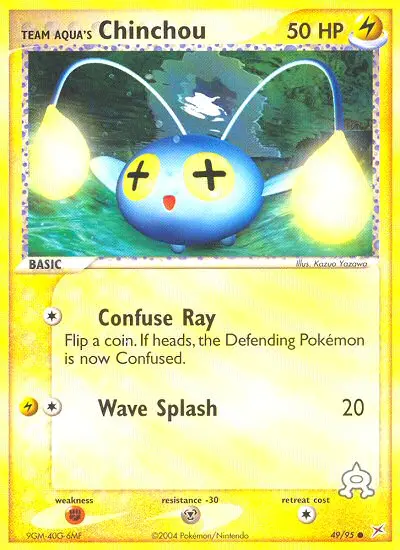 Team Aqua's Chinchou Common Pokemon card #49 from Team Magma vs Team Aqua