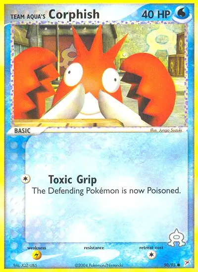 Team Aqua's Corphish Common Pokemon card #50 from Team Magma vs Team Aqua