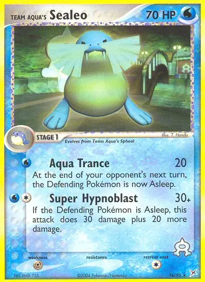 Team Aqua's Sealeo Rare Pokemon card #16 from Team Magma vs Team Aqua