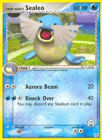Team Aqua's Sealeo Uncommon Pokemon card #31 from Team Magma vs Team Aqua