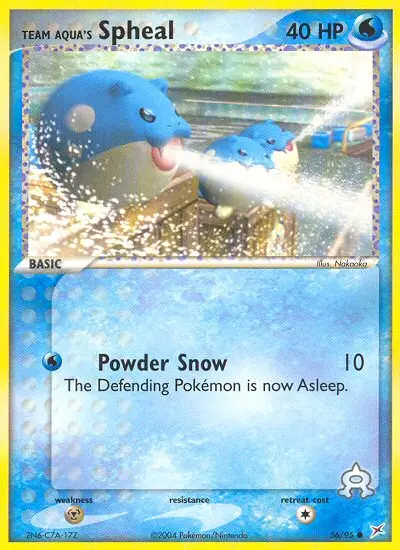 Team Aqua's Spheal Common Pokemon card #56 from Team Magma vs Team Aqua