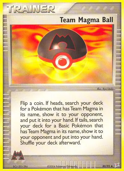 Team Magma Ball Uncommon Pokemon card #80 from Team Magma vs Team Aqua
