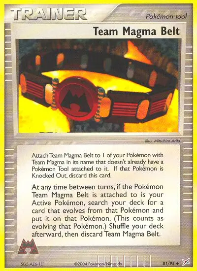 Team Magma Belt Uncommon Pokemon card #81 from Team Magma vs Team Aqua