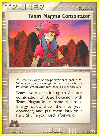 Team Magma Conspirator Uncommon Pokemon card #82 from Team Magma vs Team Aqua