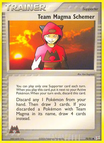 Team Magma Schemer Common Pokemon card #70 from Team Magma vs Team Aqua