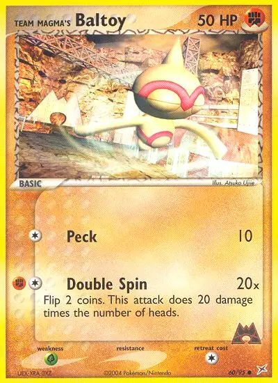 Team Magma's Baltoy Common Pokemon card #60 from Team Magma vs Team Aqua