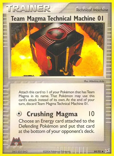 Team Magma's Technical Machine 01 Uncommon Pokemon card #84 from Team Magma vs Team Aqua