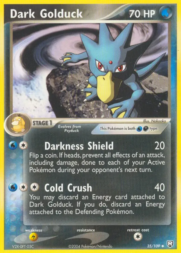 Dark Golduck Uncommon Pokemon card #35 from Team Rocket Returns
