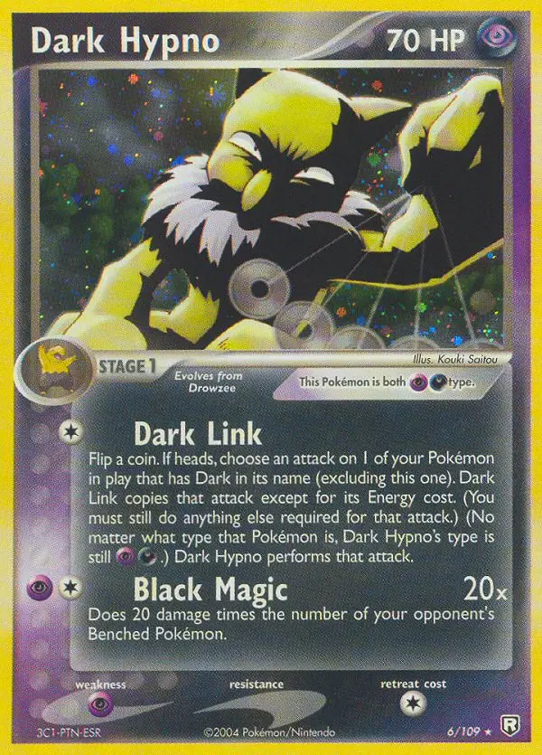 Dark Hypno Rare Pokemon card #6 from Team Rocket Returns